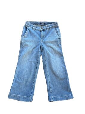 Everyday Pair of Chaps Women’s Light Blue Wide-Leg Mid-Rise Denim Capris Jeans